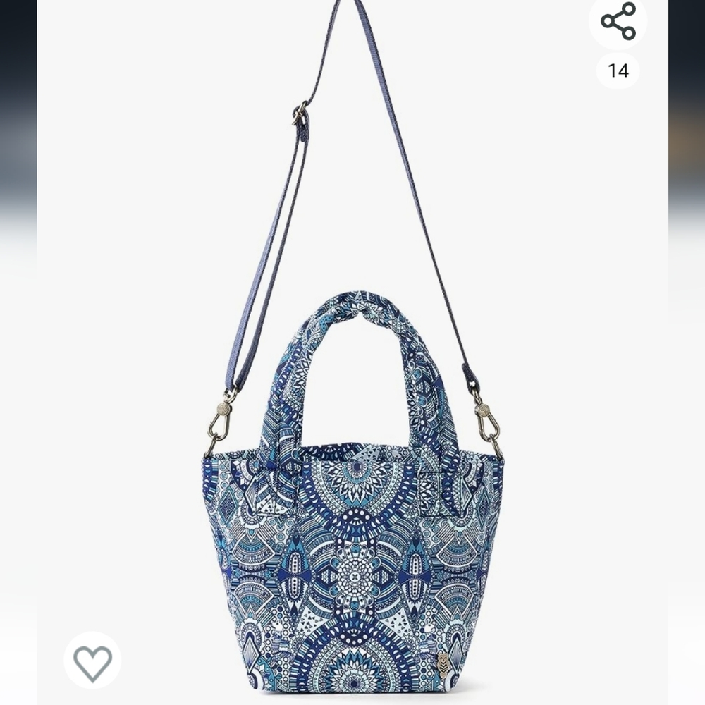 Culver mini tote Navy Wanderlust NWT  crossbody strap & matching pouch Sakroots